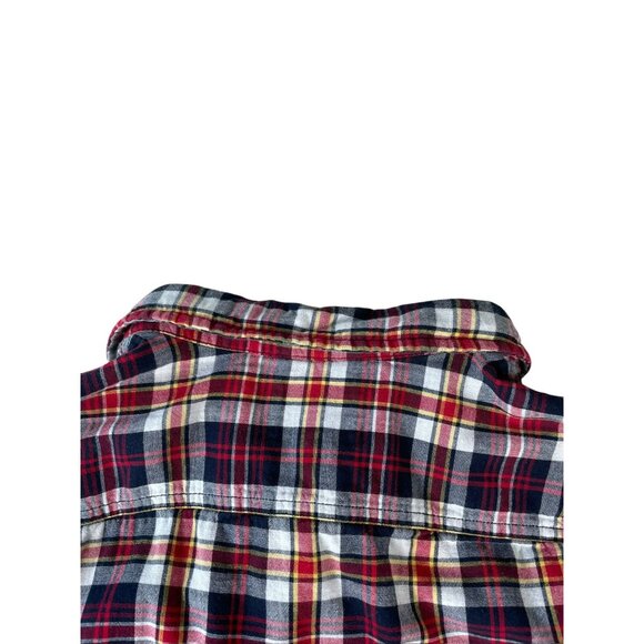 Alesbury Men’s Flannel Shirt Size L Red Plaid Long Sleeve Button Up Casual Lined - Picture 12 of 13